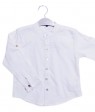 חולצה לבנה צווארון סיני בנים מידות 4-16