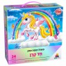 פאזל רצפה ענק חד קרן 24 חלקים