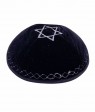 כיפה קטיפה שחור מדוגם 4 חלקים