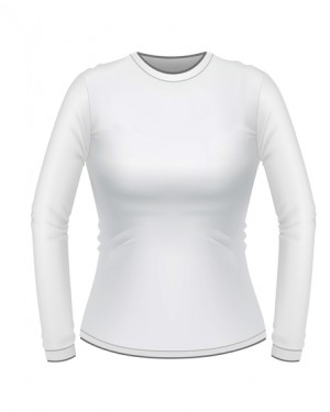 חולצת נשים שרוול ארוך צבע לבן- בייסיק