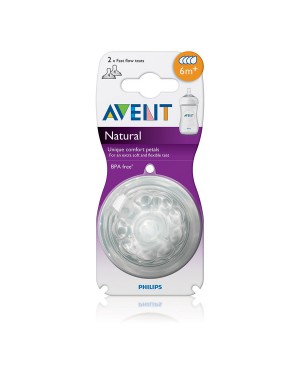 זוג פטמות לבקבוק | AVENT Natural | אוונט נטורל | שלב 4 | גיל 6m+