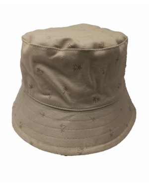 כובע רחב שוליים לתינוק | MINENE | צבע חאקי עם דקלים
