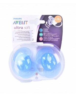 זוג מוצצים | AVENT ultra soft | 6m -18m