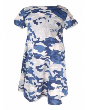 שמלה גווני כחול דלתא| מידות 2-10