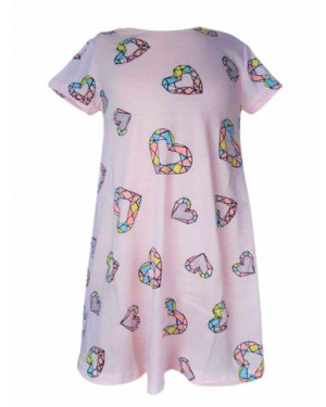 שמלת לבבות צבע ורוד- דלתא