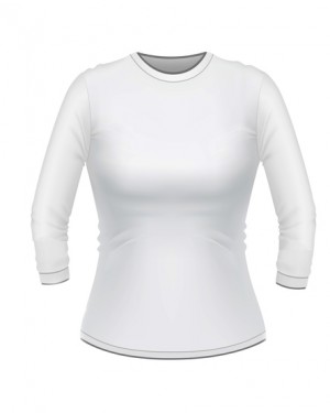 חולצת נשים שרוול 3/4 צבע לבן- בייסיק 