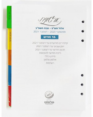 דפי ארגונית | יומן למילוי | גדול | תשפא