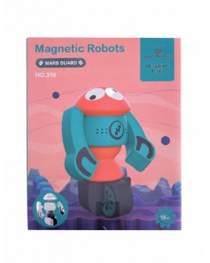 צעצוע רובוט מגנטי ורוד