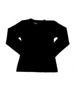 חולצת בנות שרוול ארוך צבע שחור